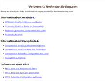 Tablet Screenshot of northeastbirding.com
